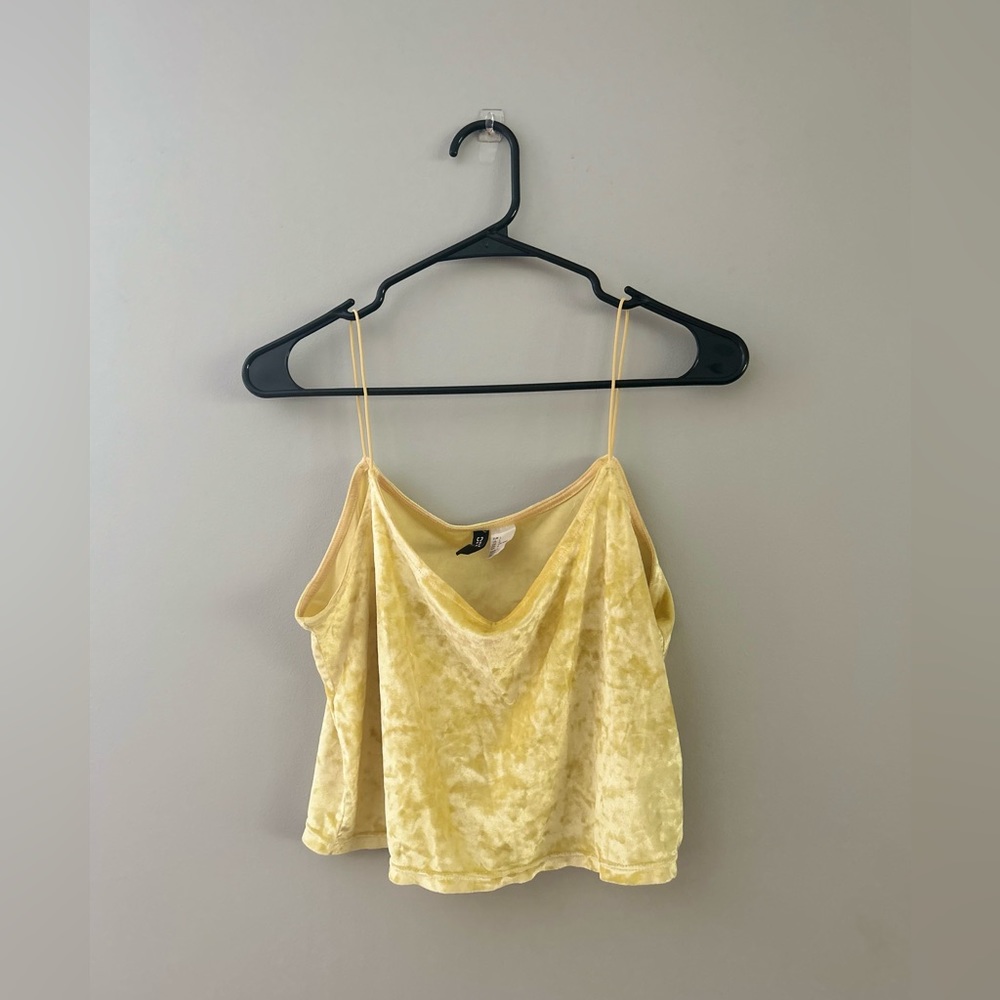 Size large yellow velvet tank